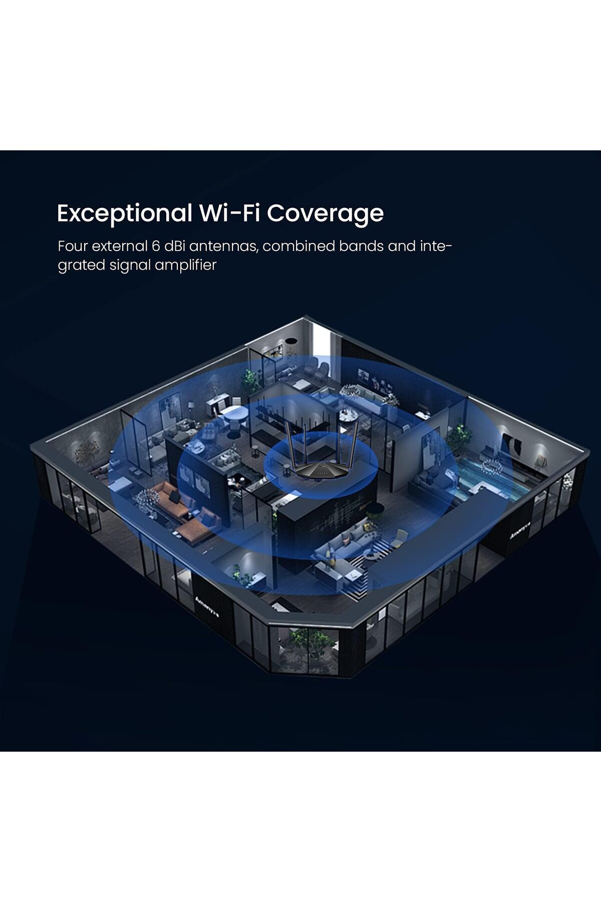 Tenda-AC19 AC2100 Wi-Fi Router - Dual Band Gigabit Speed Up to 2100 Mbps,a USB 2.0 Port, MU-MIMO,5 G 7