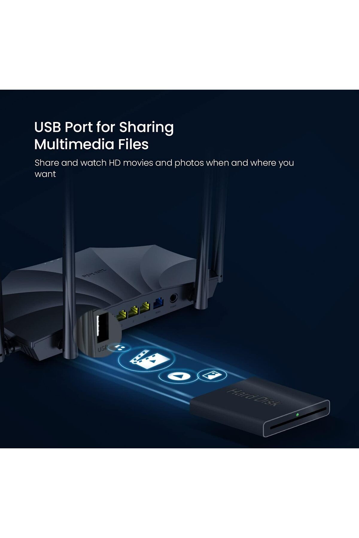 Tenda-AC19 AC2100 Wi-Fi Router - Dual Band Gigabit Speed Up to 2100 Mbps,a USB 2.0 Port, MU-MIMO,5 G 6