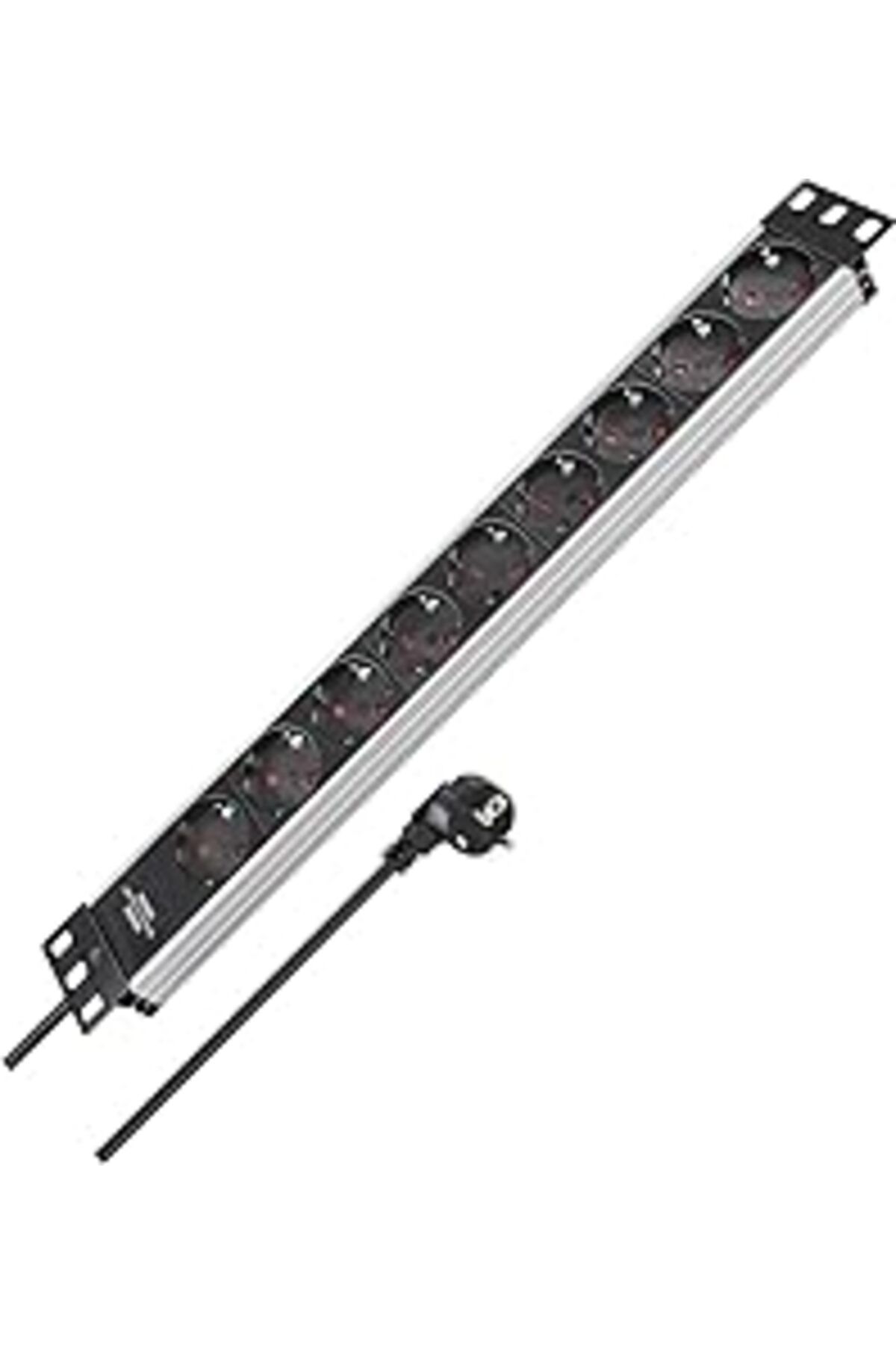 TBSProjects Brennenstuhl Alu-Line 19 " Çoklu Priz 9-Kat – Steckerleiste Yüksek Kaliteli Alüminyum (2 M Kablo) R