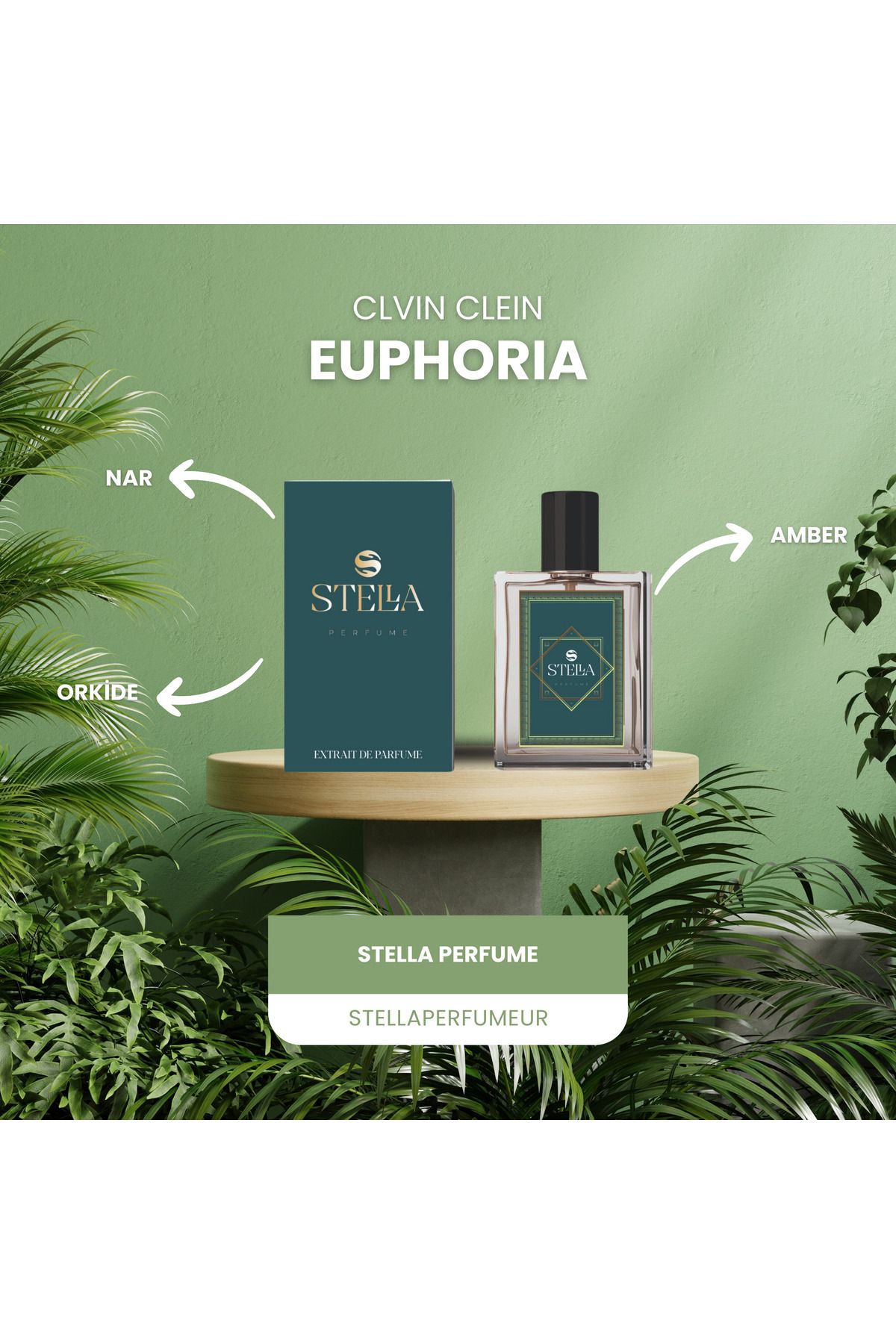 stella perfume CLVIN CLEIN EUPHORIA NAR ORKİDE AMBER KADIN PARFÜM 50ML