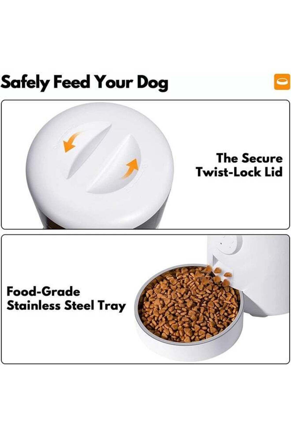 COOYA-Automatic Cat Food Dispenser,Timed Quantitative Feeder,Moisture-Proof Design (With App Control) 6