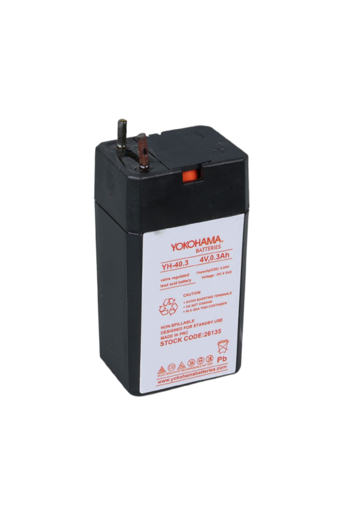 Narnuga YOKOHAMA YH-40.3 4 VOLT - 0.3 AMPER KURU AKÜ (4767) - MCT6866-6723