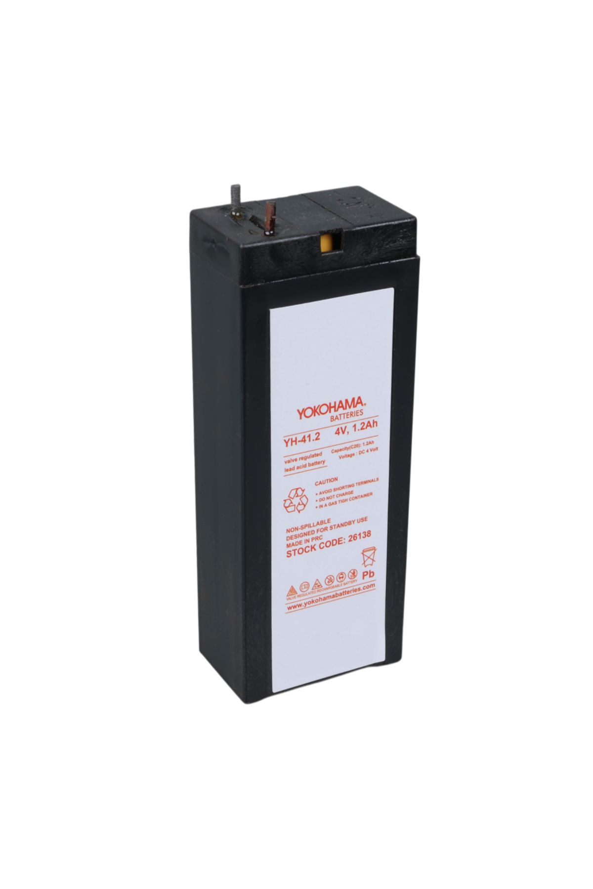 Narnuga YOKOHAMA YH-41.2 4 VOLT - 1.2 AMPER KURU AKÜ (35.2 X 22 X 91 MM) (4767) - MCT6948-2875
