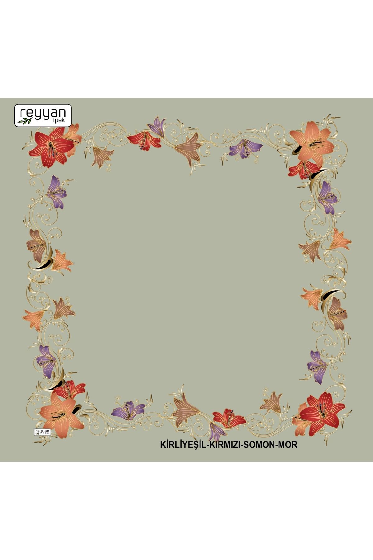 REYYAN-Silk Patterned Embroidery Cursive - Pattern-05 - Color-26 1