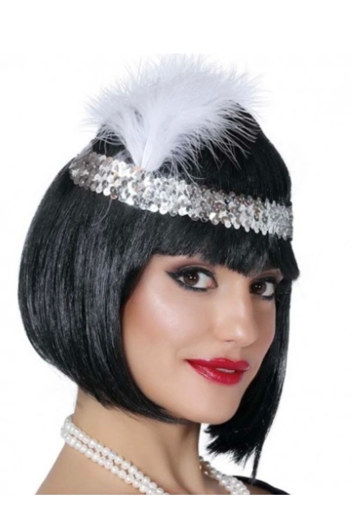 Narnuga 7039ler 8039ler Ve 9039lar Temalı Gümüş Renk Çarliston Saç Bandı - MCT4616-8085