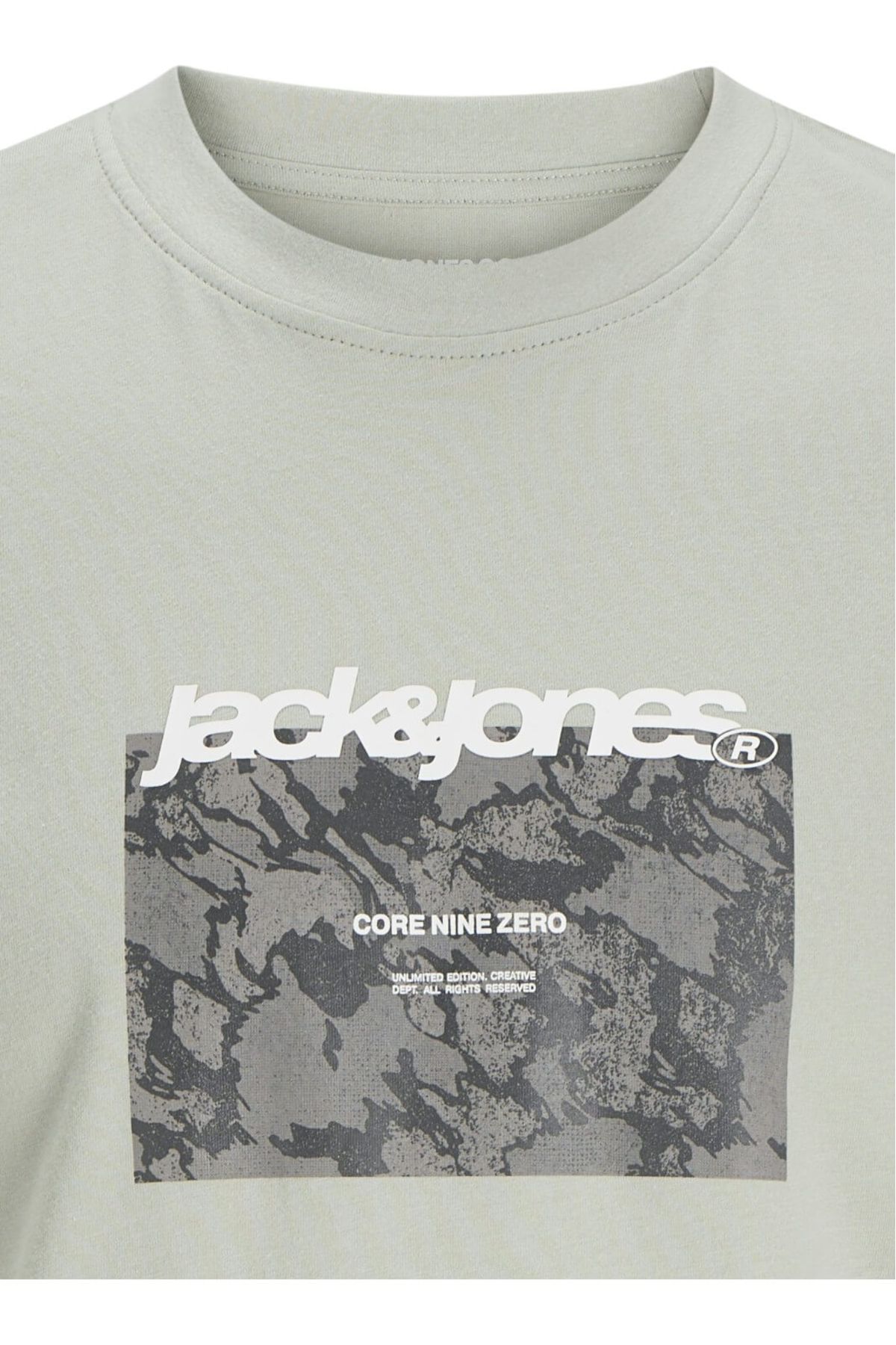 Jack & Jones-Tricou JACK &JONES Tarmac Camo Front JNR - 12274620-Aqua Gray 2