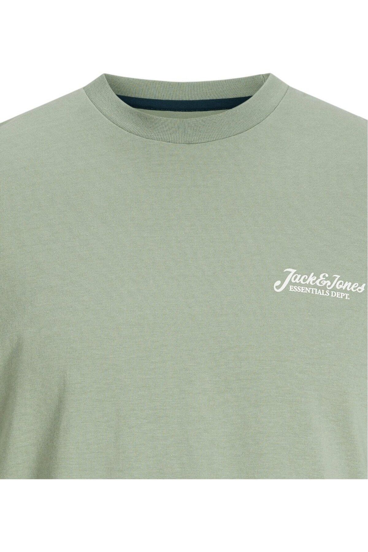 Jack & Jones-Tricou JACK &JONES Beau Frontprint - 12275012-Iceberg Green 2