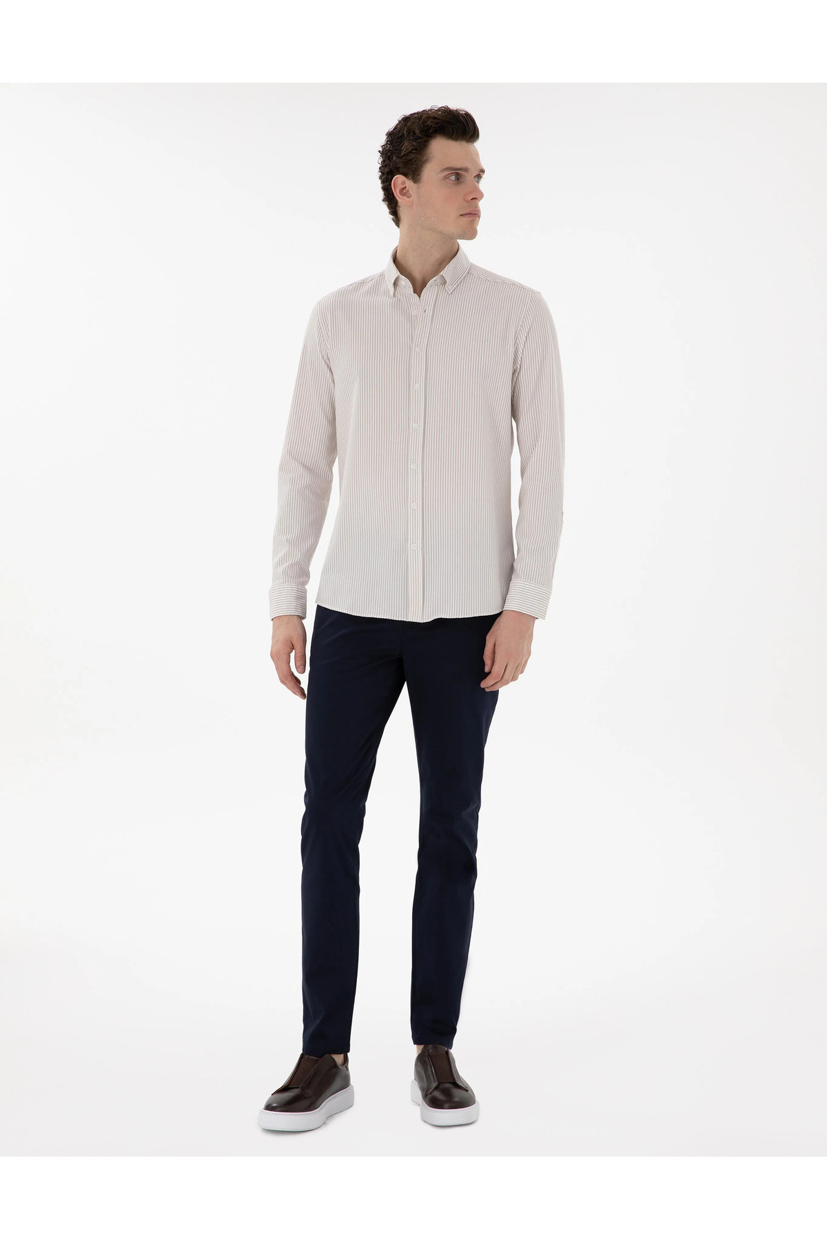شلوار مردانه راسته فاق نرمال | پیر کاردین Pierre Cardin 2165321 - تصویر 2