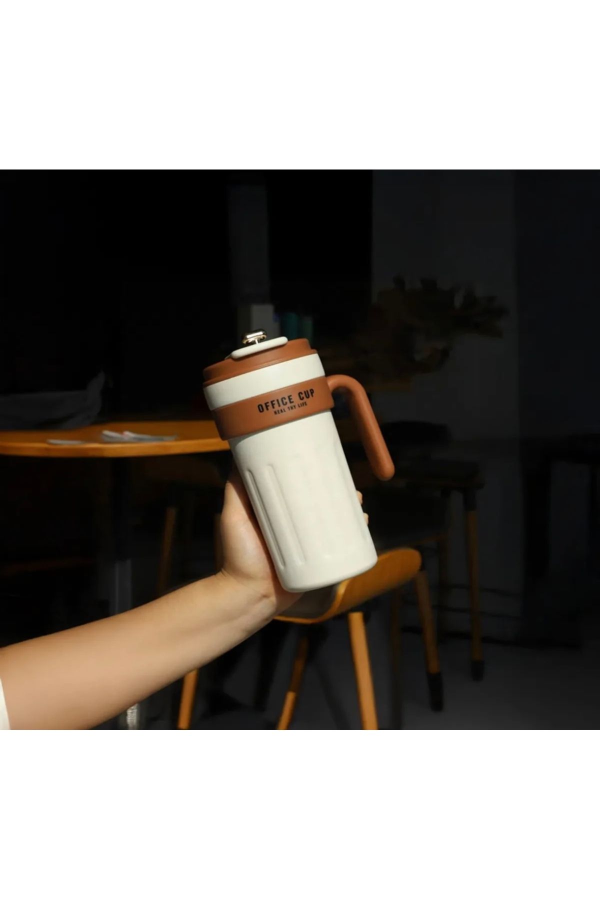 CEZVE HOME-Stainless Steel Thermal Insulated Thermos Mug with Digital Temperature Display 600 ml 3