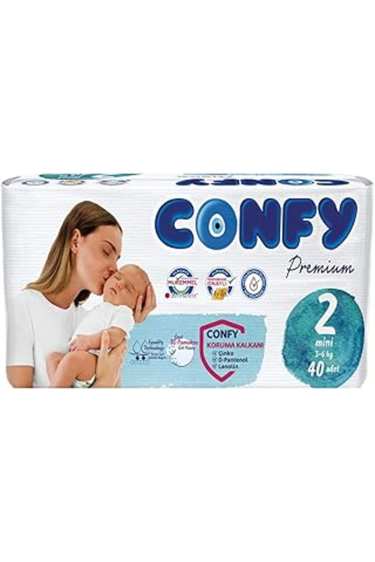 Mu Art Ahşap Confy Premium 2 Beden Mini Bebek Bezi (1 X 40 ADET)