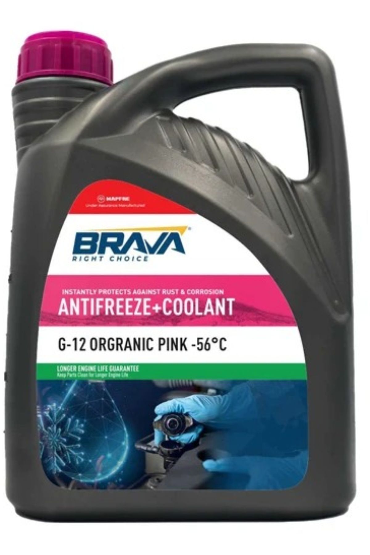 Brava ORGANİK 3 LT G-12 ANTİFRİZ PEMBE -56°C