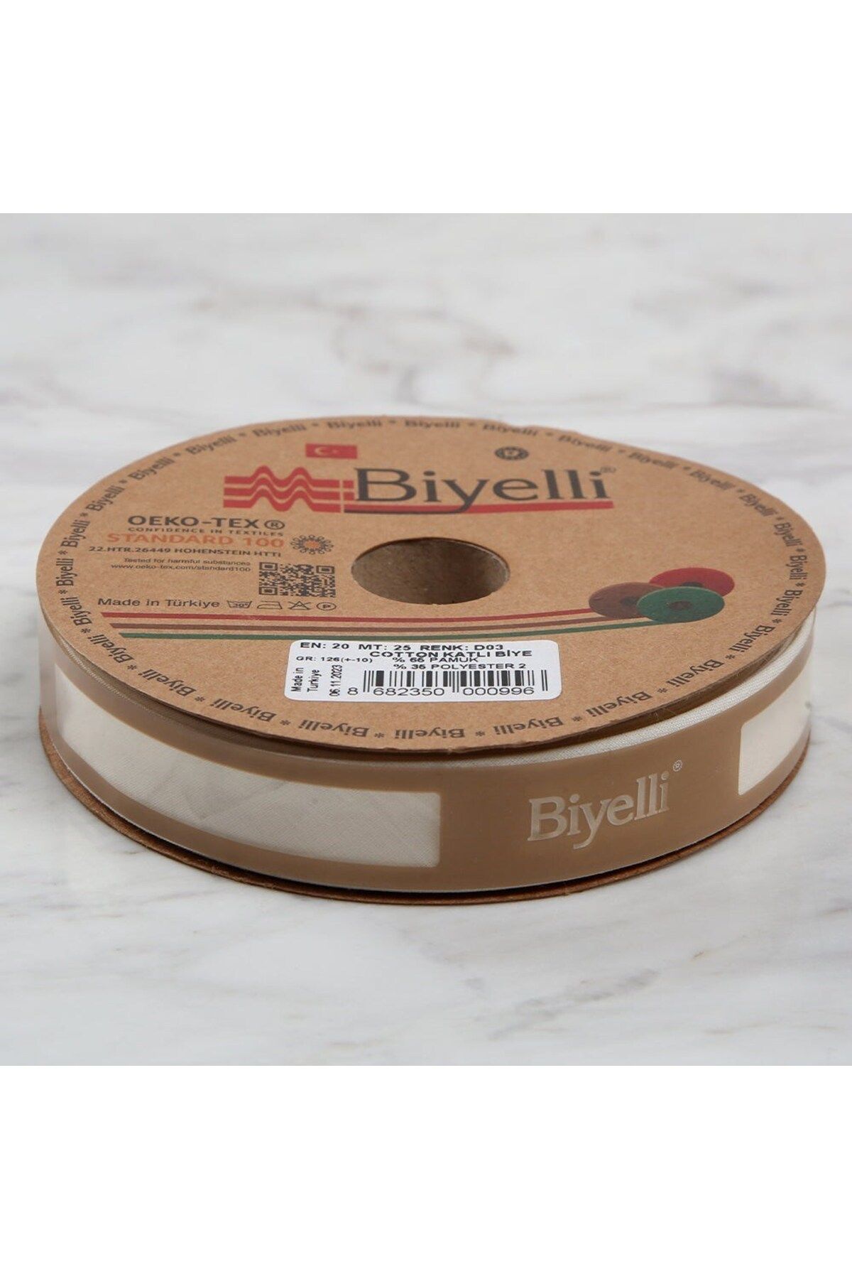 Nurum E Tİcaret Loren Crafts Pamuk Katlı Biye Krem - D03