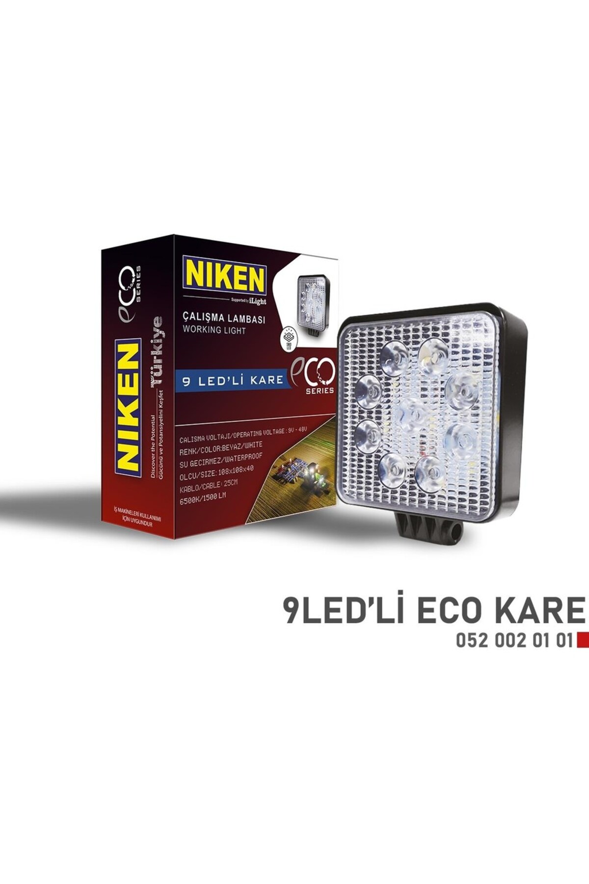 SMAOTOMOTİV Niken 9 Ledli Kare Çalışma ve Geri Vites Lambası SMAOTOMOTİV Niken 9 Ledli Kare Çalışma ve Geri Vites Lambası