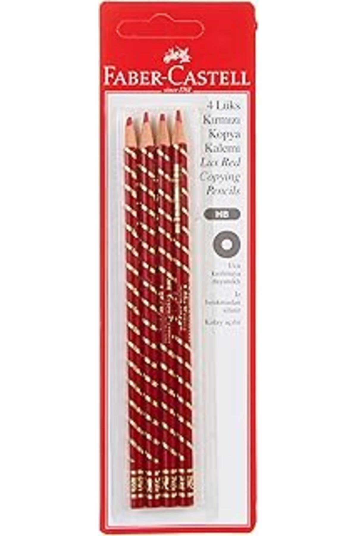 Mu Art Ahşap Faber-Castell Kırmızı Kopya Boya Kalemi