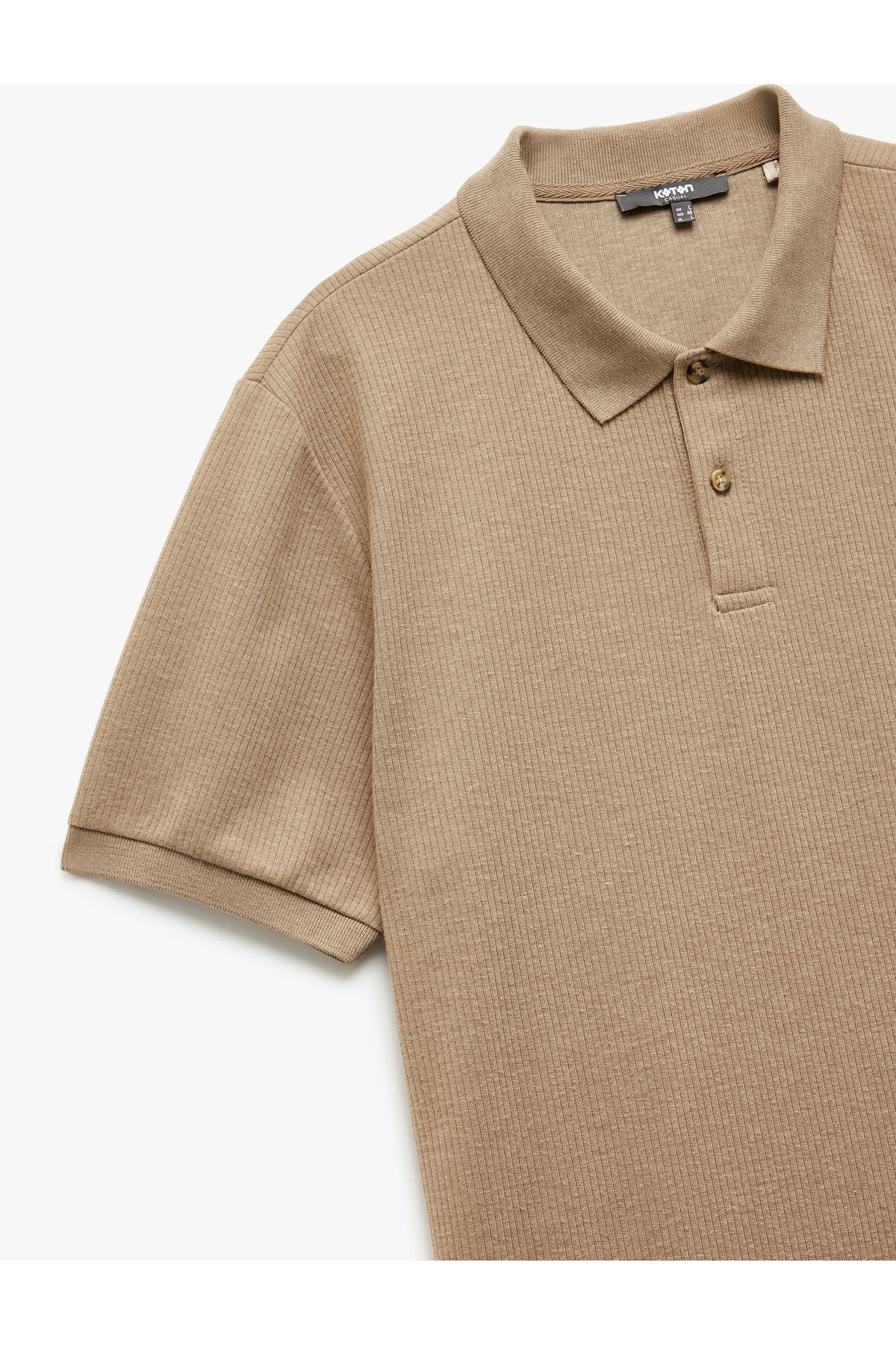 Koton-Kurzärmliges T-Shirt mit normaler Passform und Polokragen 5