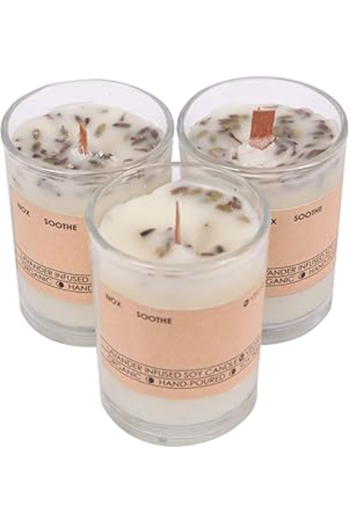 Qedii X-Perk Lavanta Kokulu Doğal Soya Mumları 3'Lü Set