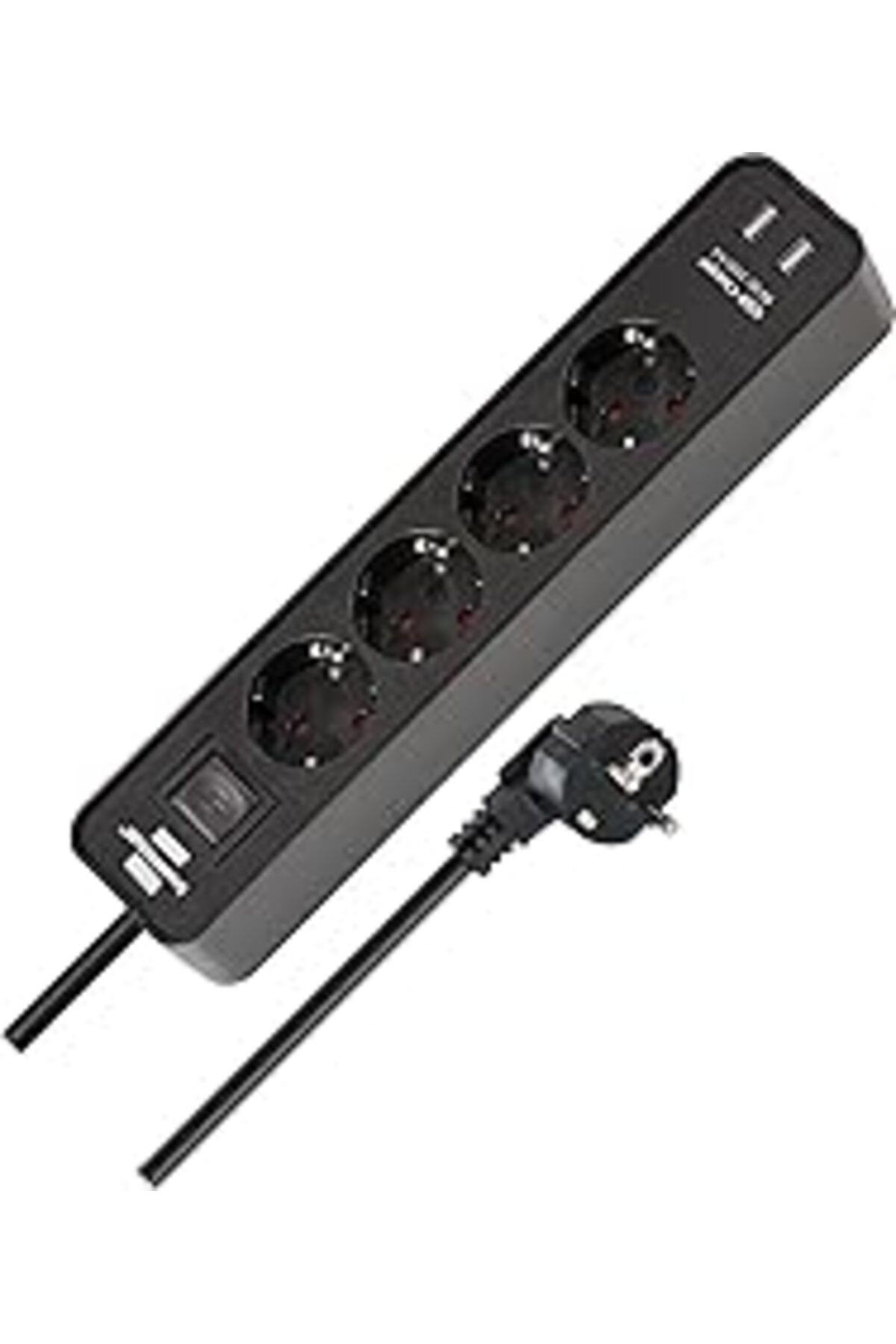 Pazarcan Brennenstuhl Usb Hızlı Şarj Özellikli 4 Soketli Priz Siyah