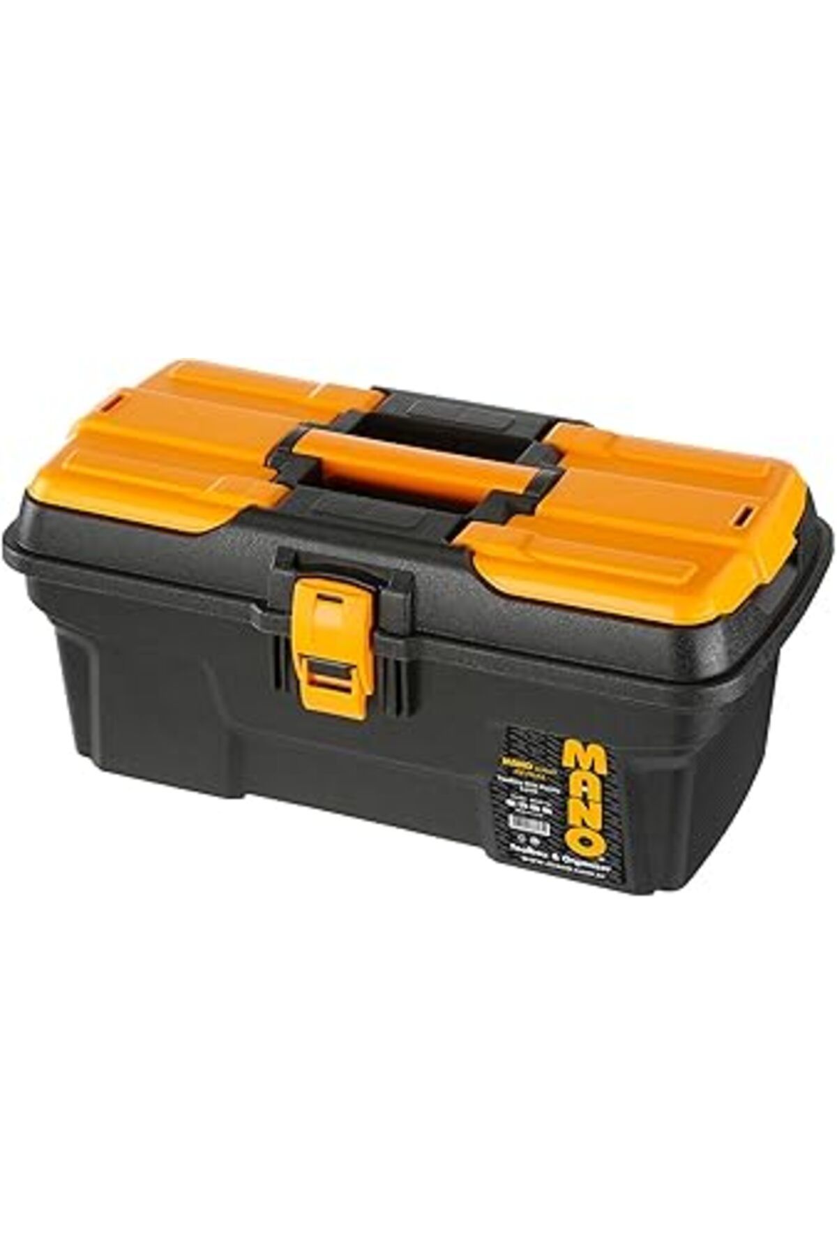 Pazarcan Mano Mgp/16 Organizerli Plastik Kilitli Takım Çantası/Grip Serisi, Polipropilen, Siyah/Sarı, 16 ’’