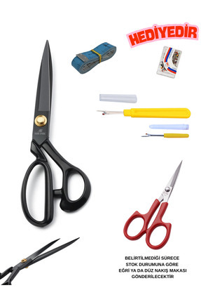 dm dikişmarket Hard Steel Marka Kumaş Kot Kesim Profesyonel Terzi Makası 20cm...