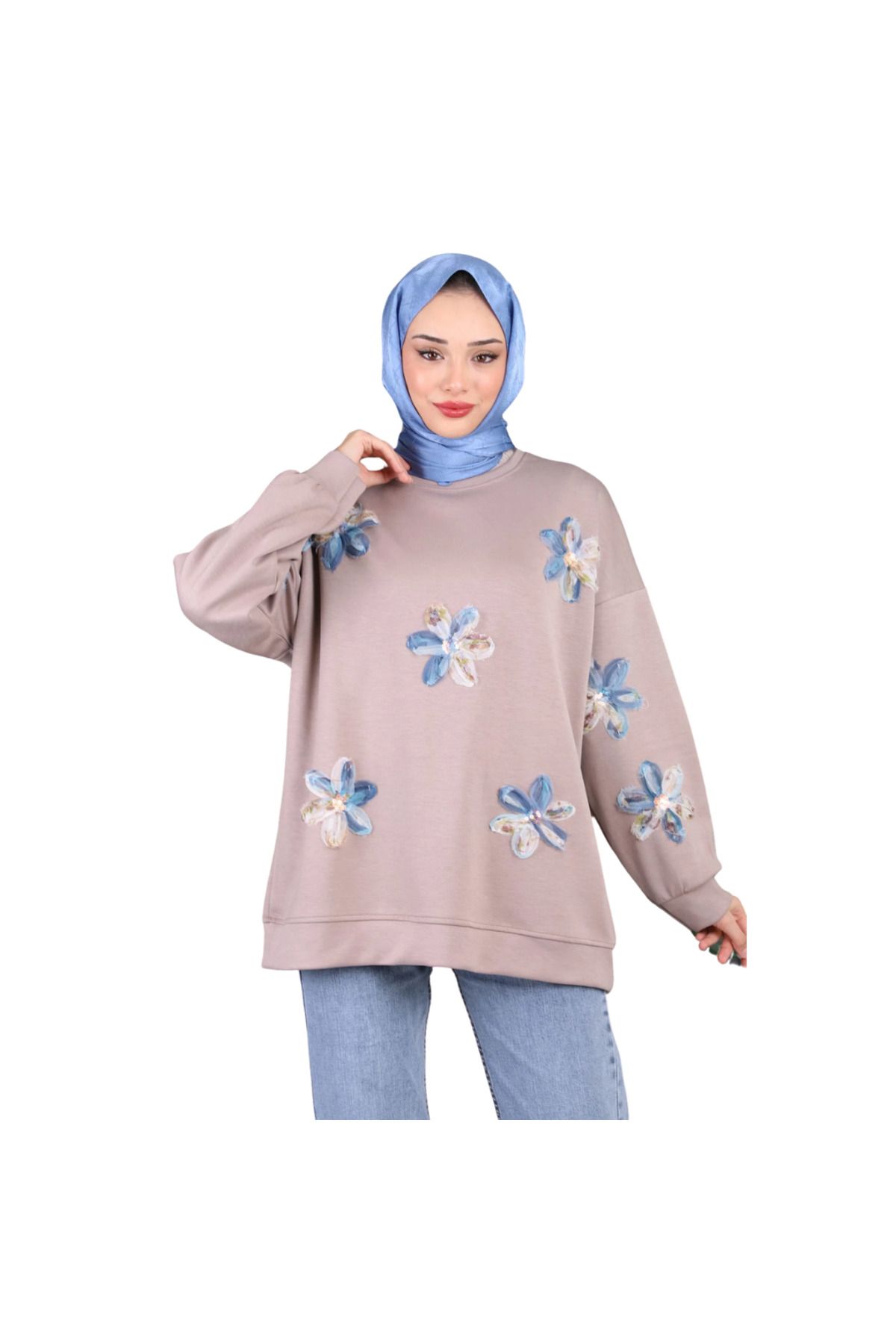 Lonca Tekstil-Tunica / transpirație pentru femei din tul cu modele florale 4