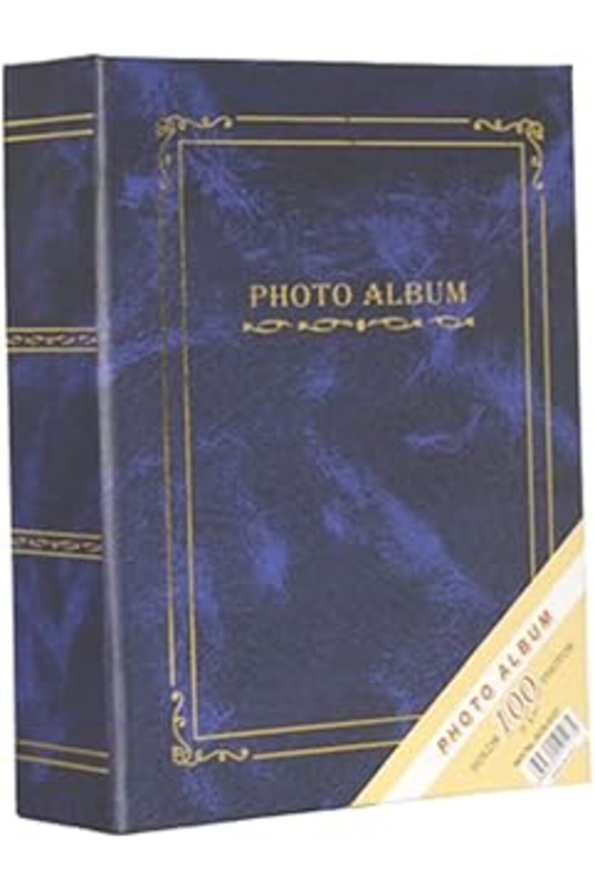 NZM TİCARET Rabsev 13x18cm 100 Fotoğraf Kapasiteli Ciltbezli Lüks Fotoğraf Albümü (MAVİ)