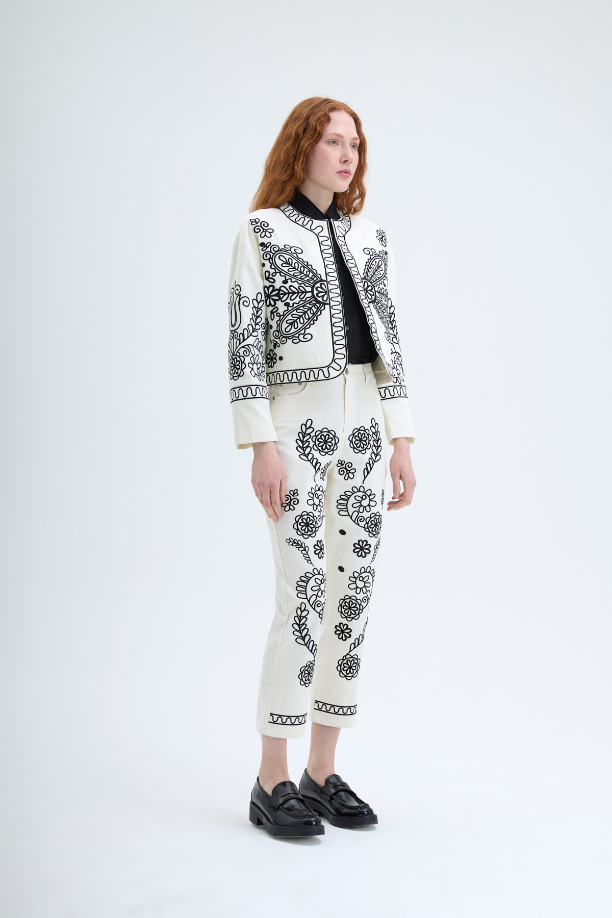 Quzu-Ecru Jacket - Κέντημα 3