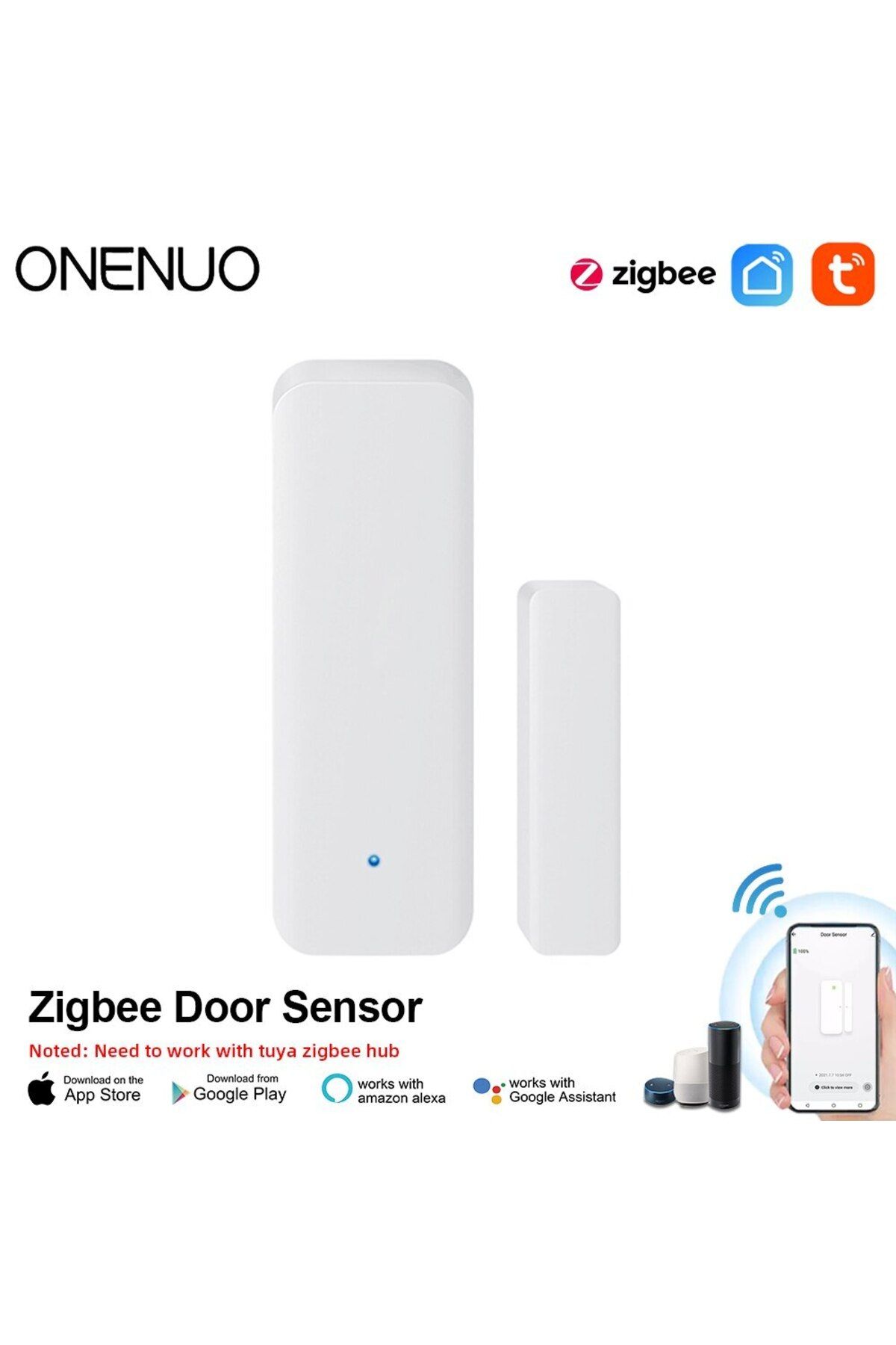 Choice-Onenuo Tuya Zigbee Door Sensor Smart Home Security Window Detector Automatic Sliding Door Magneti... 1