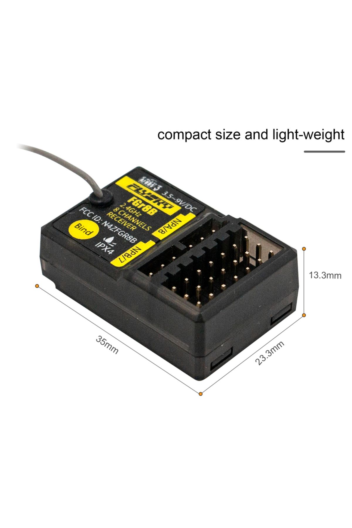 Choice-Fgr8b Flysky Fgr8b 2.4ghz 8ch Receiver Pwm/ Ppm/ I-bus Output For Afhds3 Transmitters Rf Modules Pl1 6