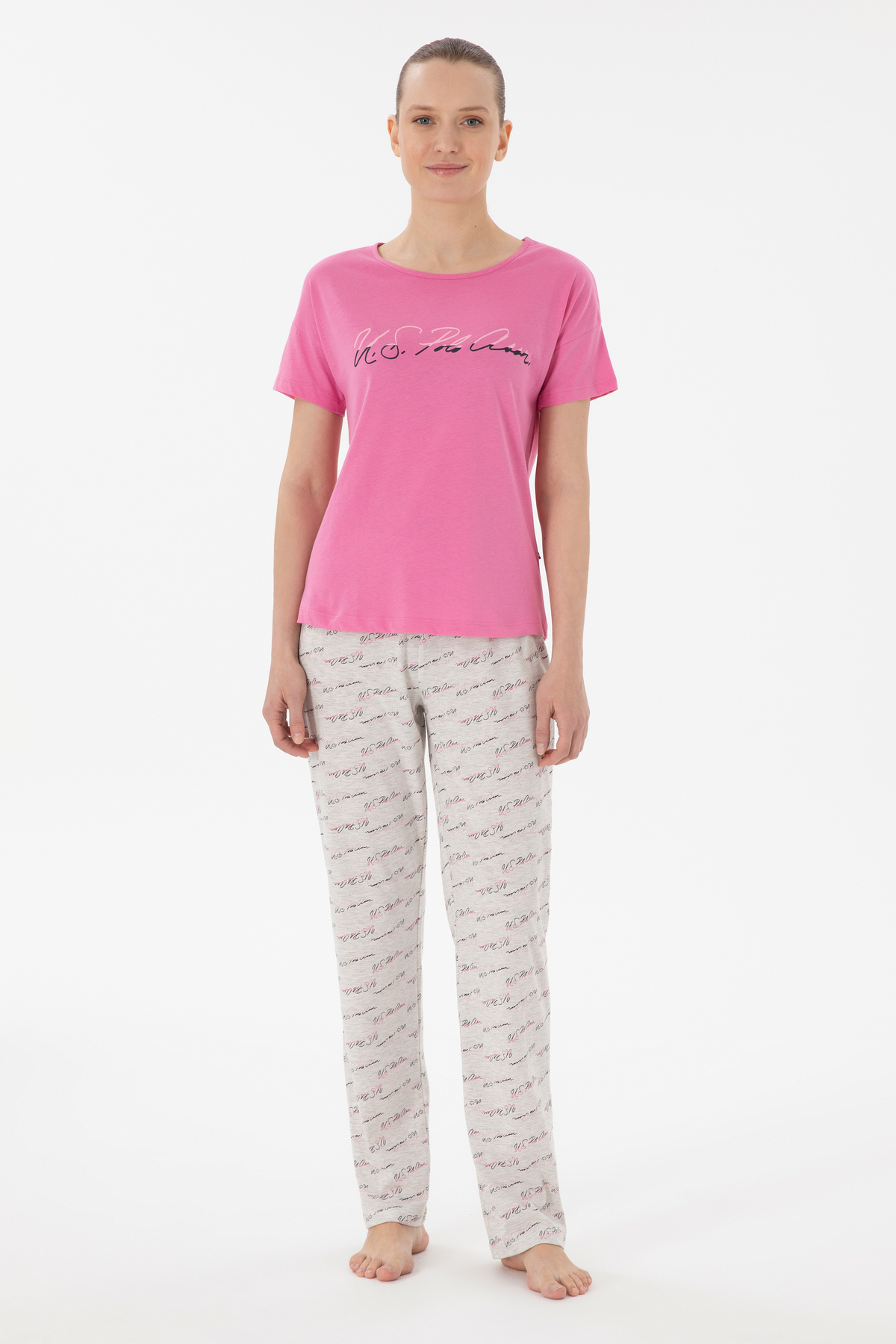 U.S. Polo Assn. Women's Fuchsia Pajama Set 50312906 -Vr023