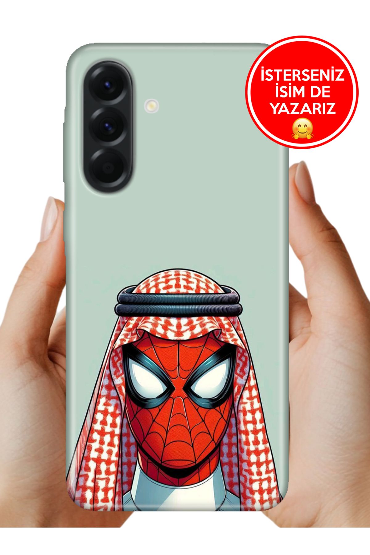 Cekuonline Galaxy A36 Kılıf UvBaskı Özel-Tasarım Silikon Arabic Spider