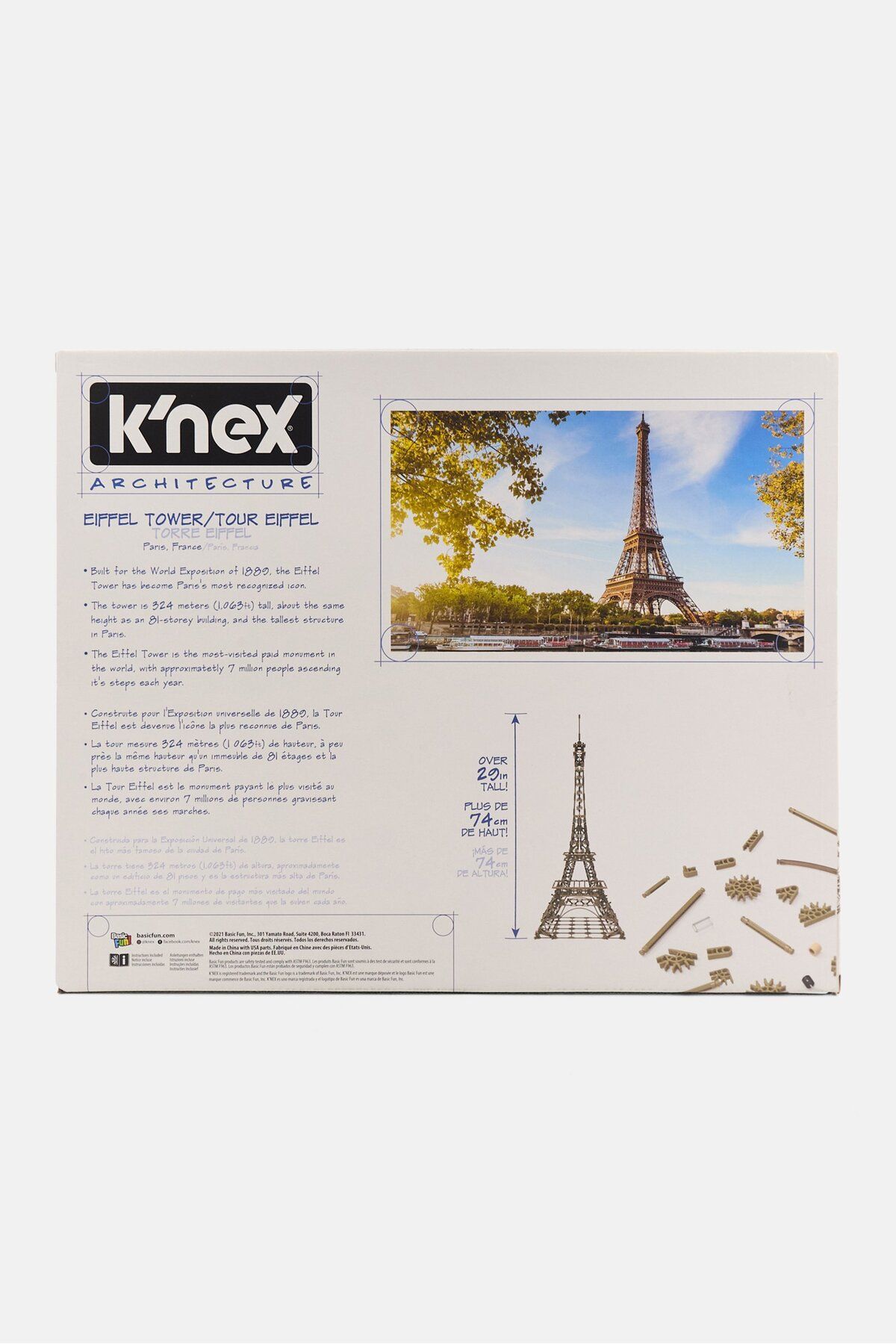K'nex-Architecture Eiffel Tower Building Set 1462 Piece Grey 3