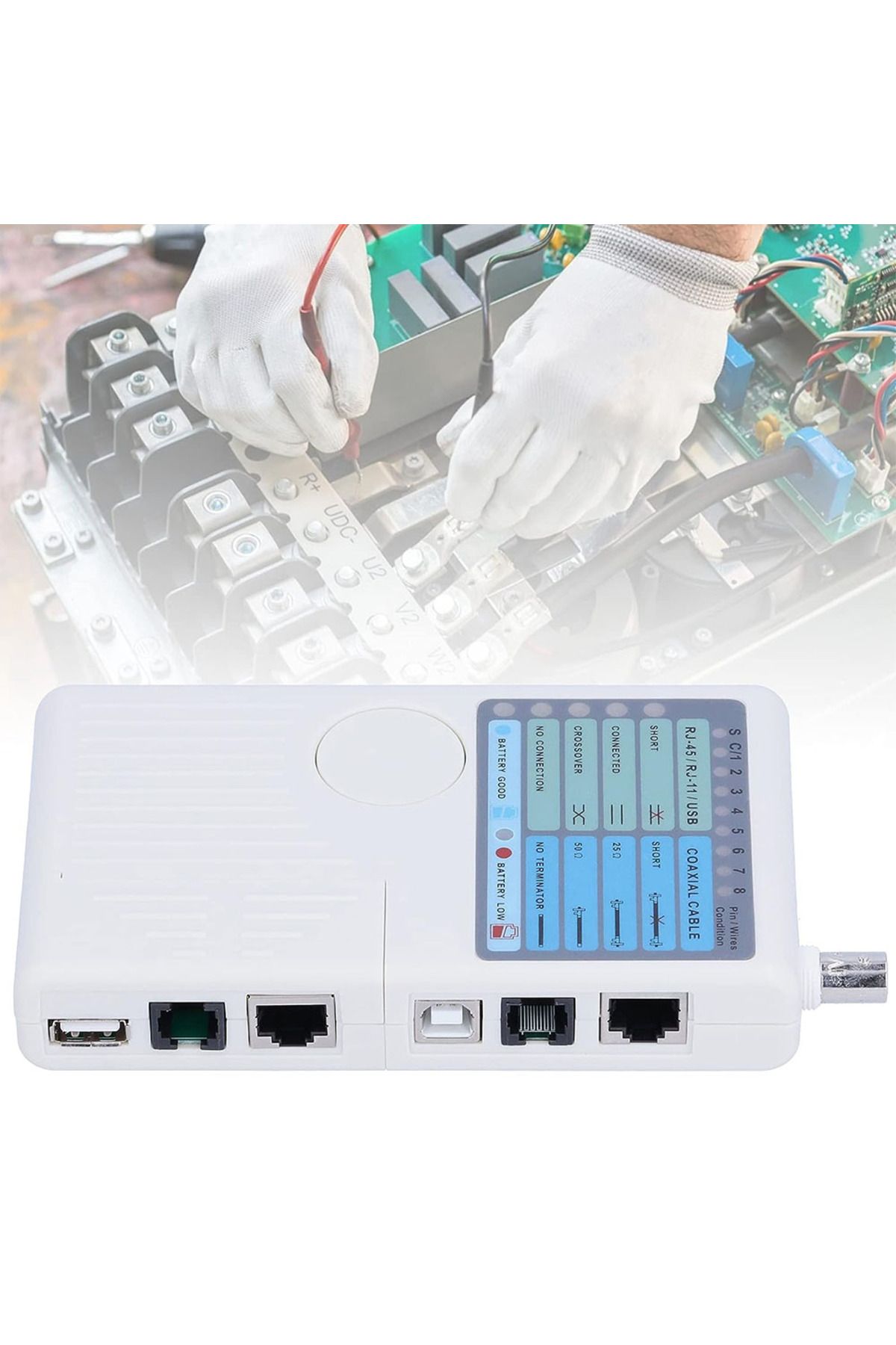 Ninth World-Professional Multi Function 4 In 1 Network Cable Tester Rj45/rj11/usb/bnc Lan Cable Cat5 Cat6 Wir... 3