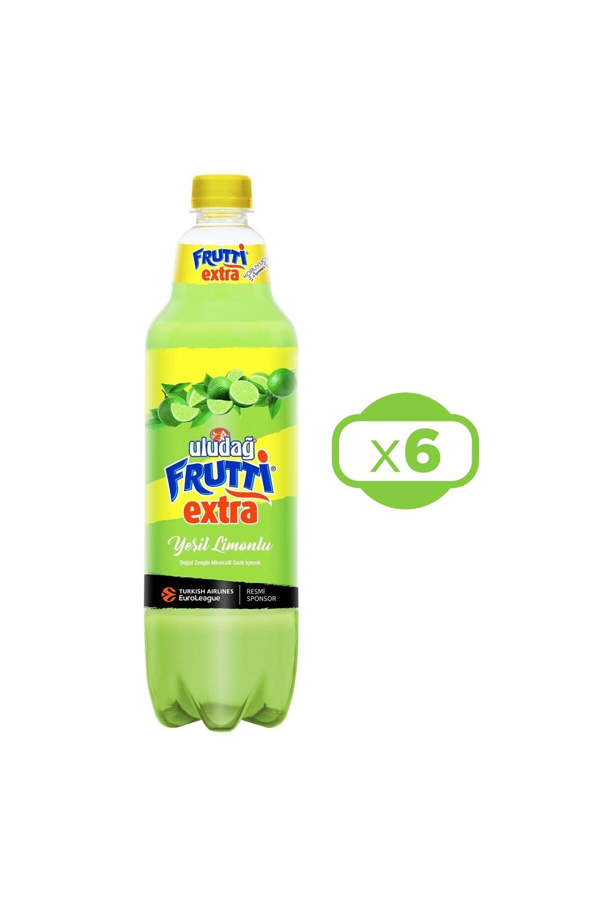 Uludağ Frutti Extra Yeşil Limonlu 1 lt x 6 Adet