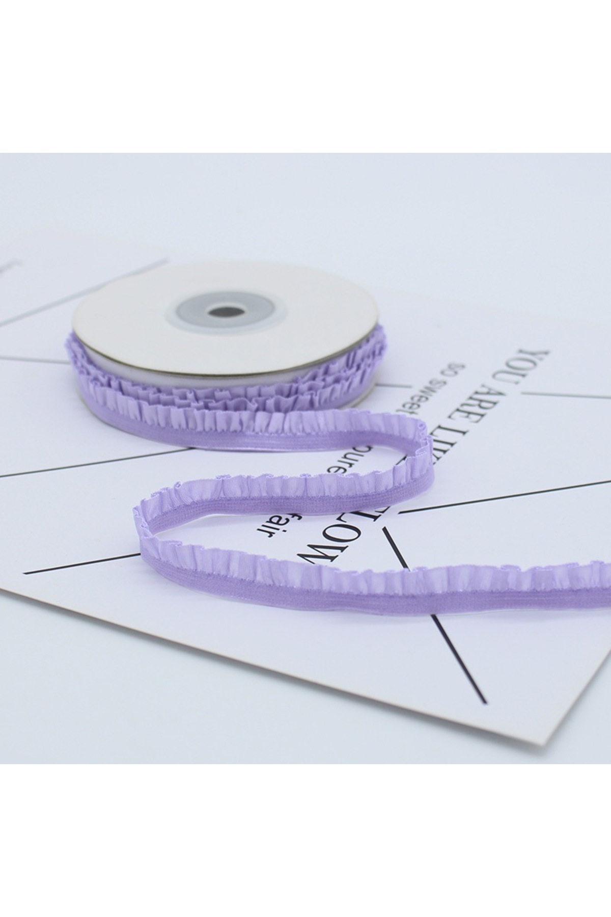 Choice-5yards 18 5yards 1cm Pleated Stretch Lace Trim Ribbon Ruffled Elastic Band Headdress Gift Box Bow De 1