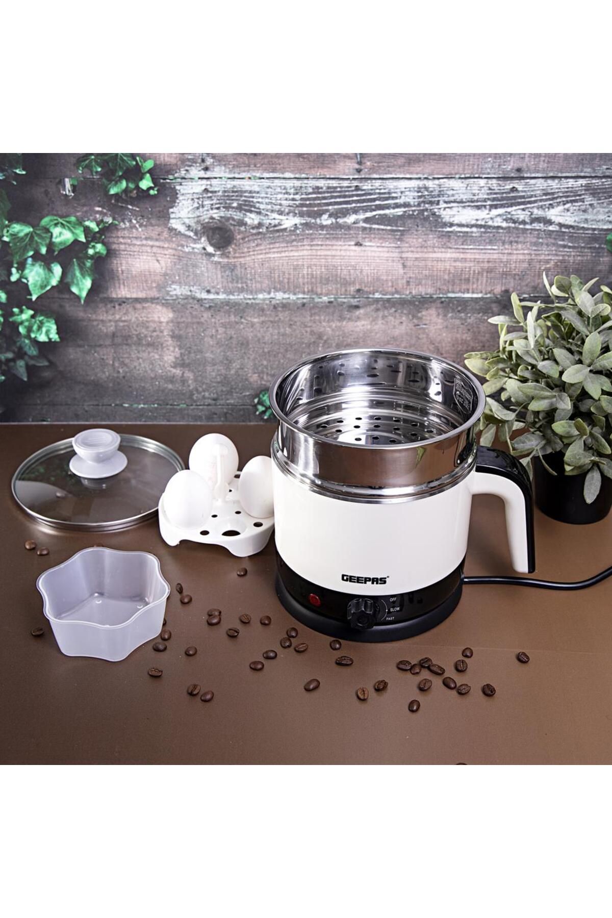 Geepas-Double Layer Kettle, 360 Rotation, GK38026 | Multi-Function Kettle for Cooking Eggs, Noodles, Etc 4