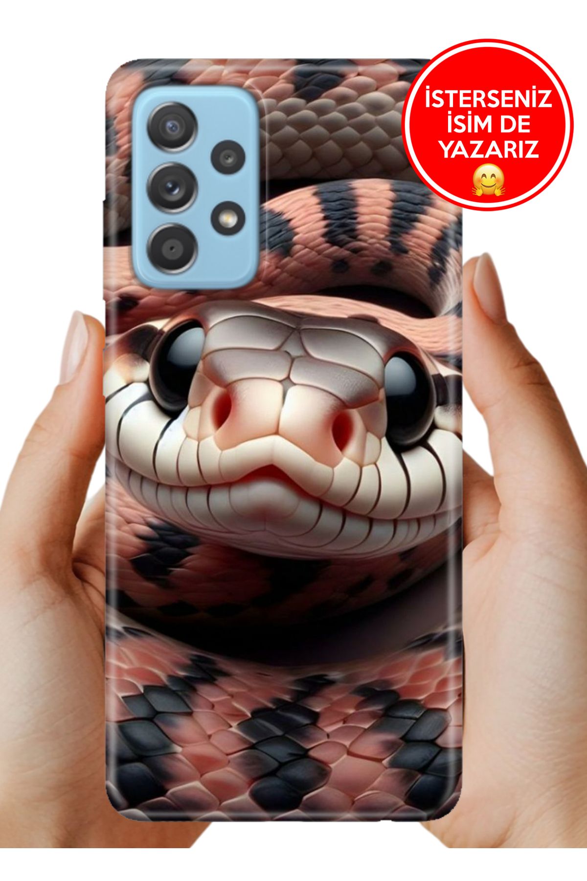 Cekuonline Samsung Galaxy A52 Kılıf Tam Rubber Esnek Silikon Full Koruma Snake Wall