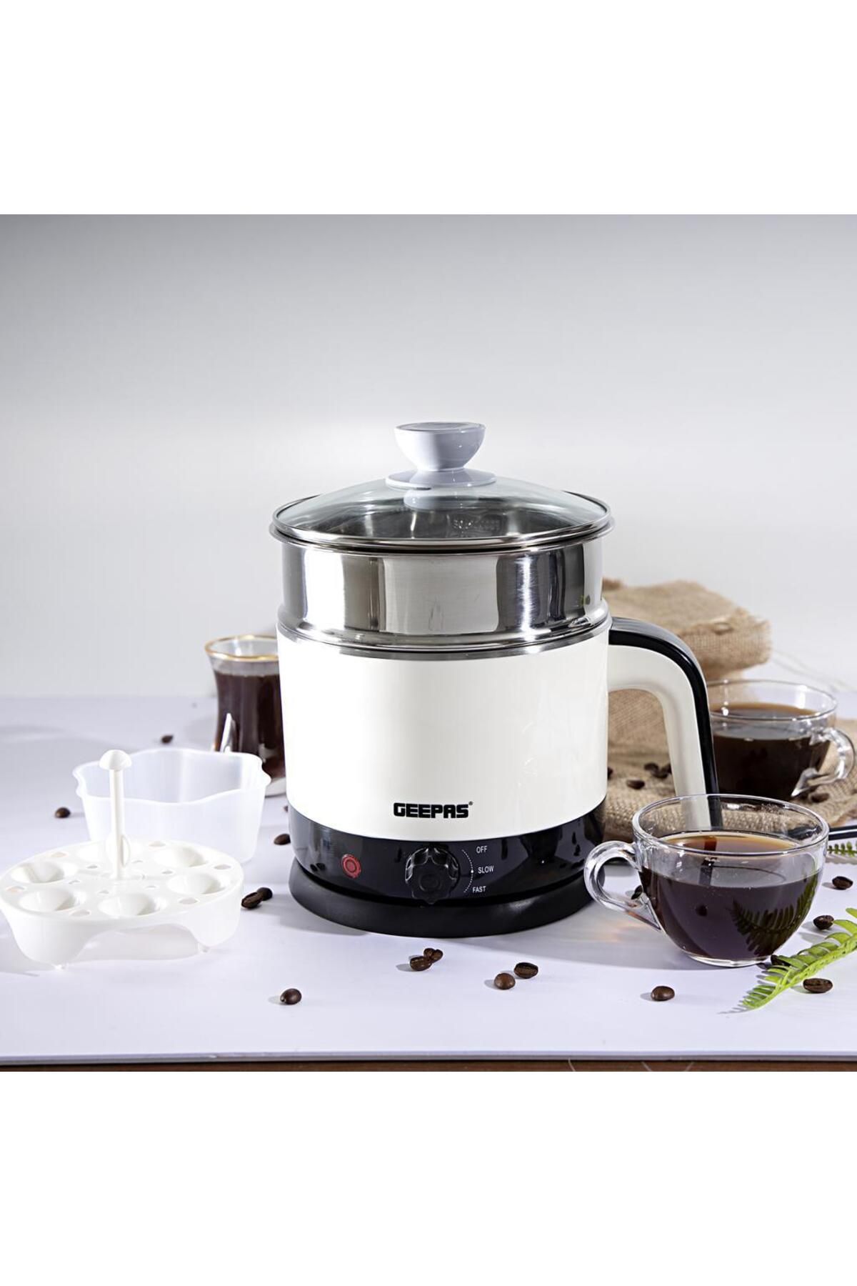 Geepas-Double Layer Kettle, 360 Rotation, GK38026 | Multi-Function Kettle for Cooking Eggs, Noodles, Etc 5
