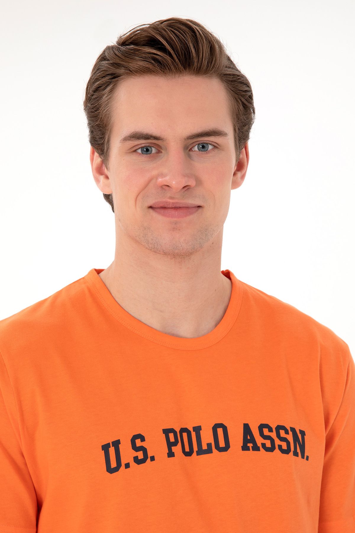 U.S. Polo Assn.-Men's Crew Neck Orange Pajama Set 50309163 -Vr051 2