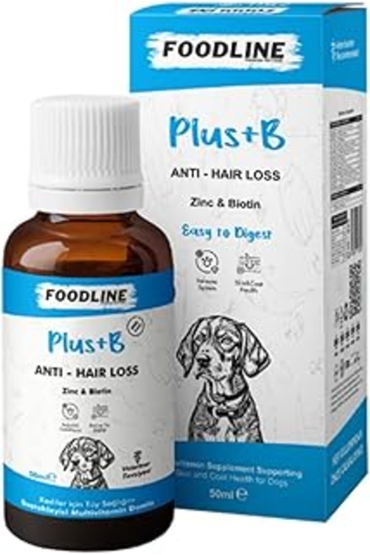 TBSProjects Foodline Köpekler Için Plus +B Damla 50 Ml, Tüy Sağlığını Destekleyici Biotinli Multivitamin