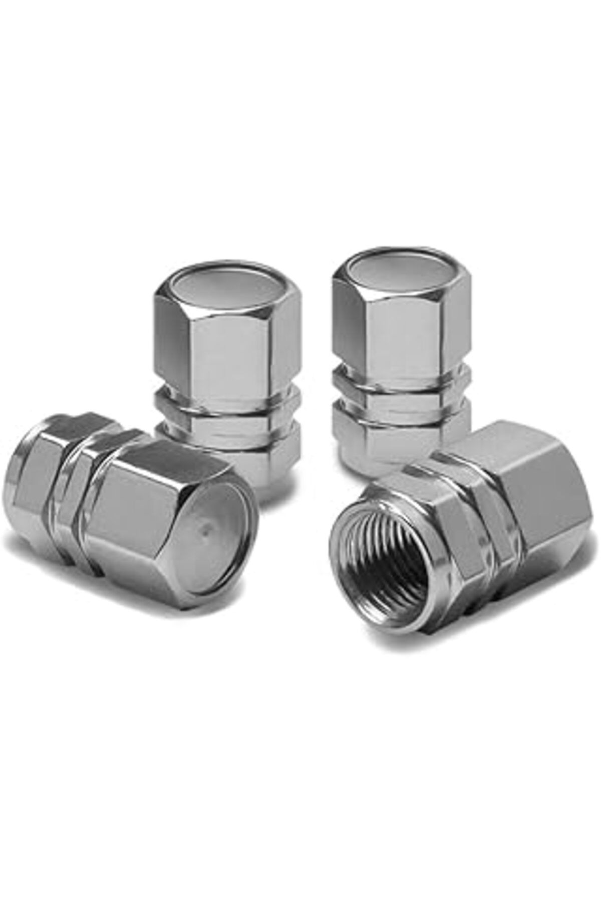 Hepta Collection Alüminyum Hexagon Sibop Kapağı 4'Lü Set Gümüş