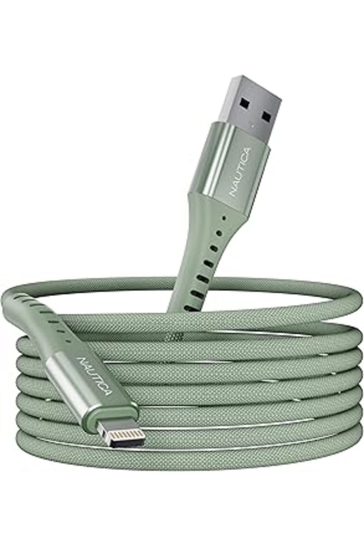 Qedii C65 Mfi Lightning To Usb-A 12W Örgülü Hızlı Şarj Ve Data Kablosu 3M Yeşil
