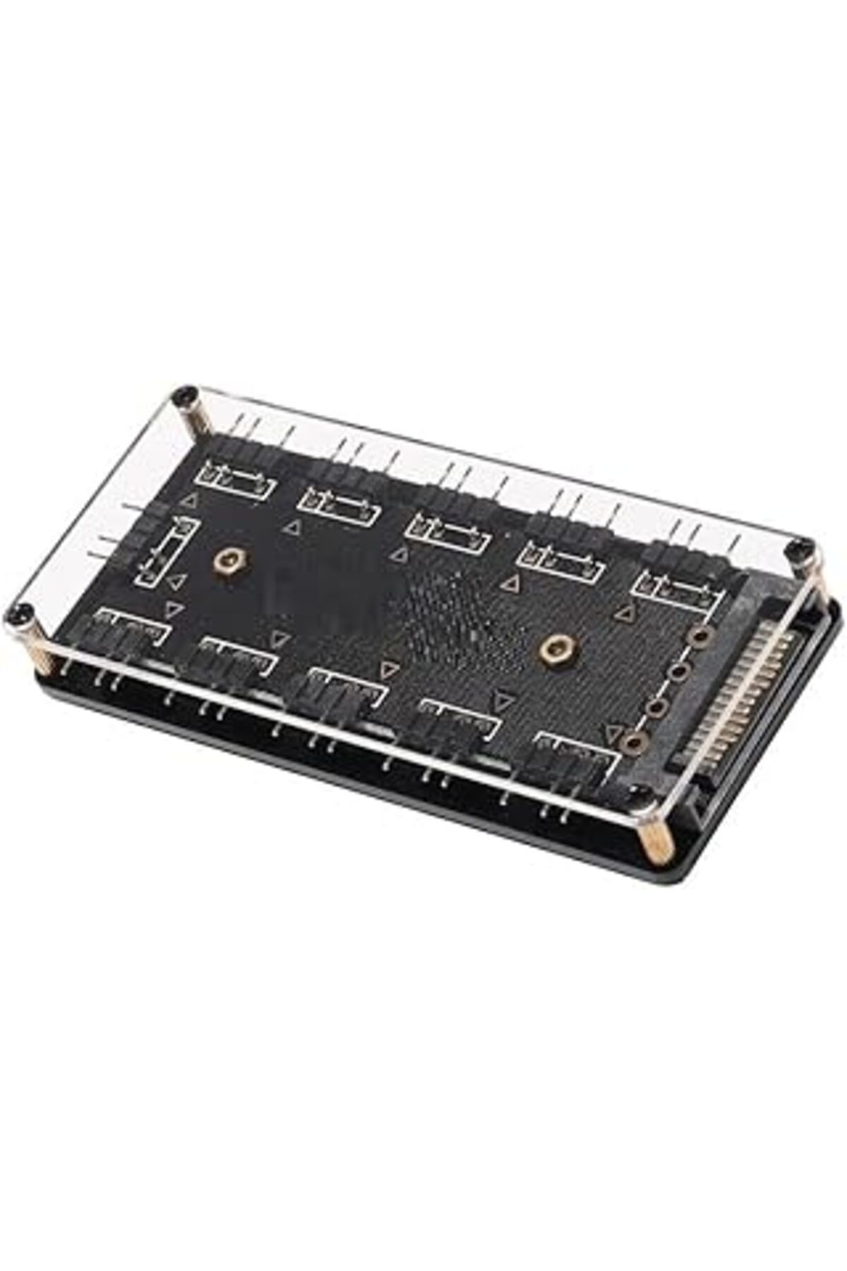 Pazarcan Argb Rgb Led 3 Pin 11 Port 5V Sata Power Güç Fan Çoklayıcır Şerit Hub Kablo Splitter
