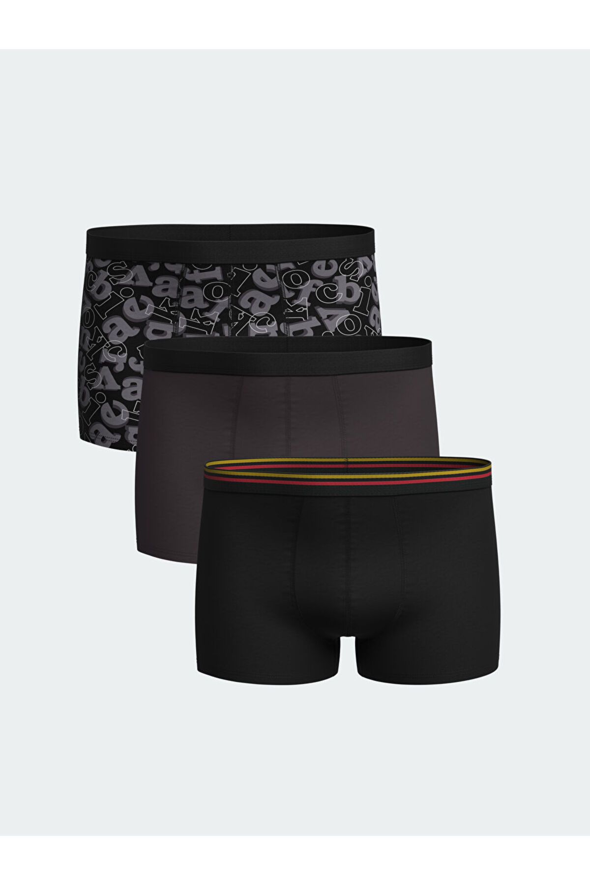 LC Waikiki LCW ECO Karişik Standart Kalıp Pamuklu Esnek Erkek Boxer 3'lü S5IE41Z8NVY25