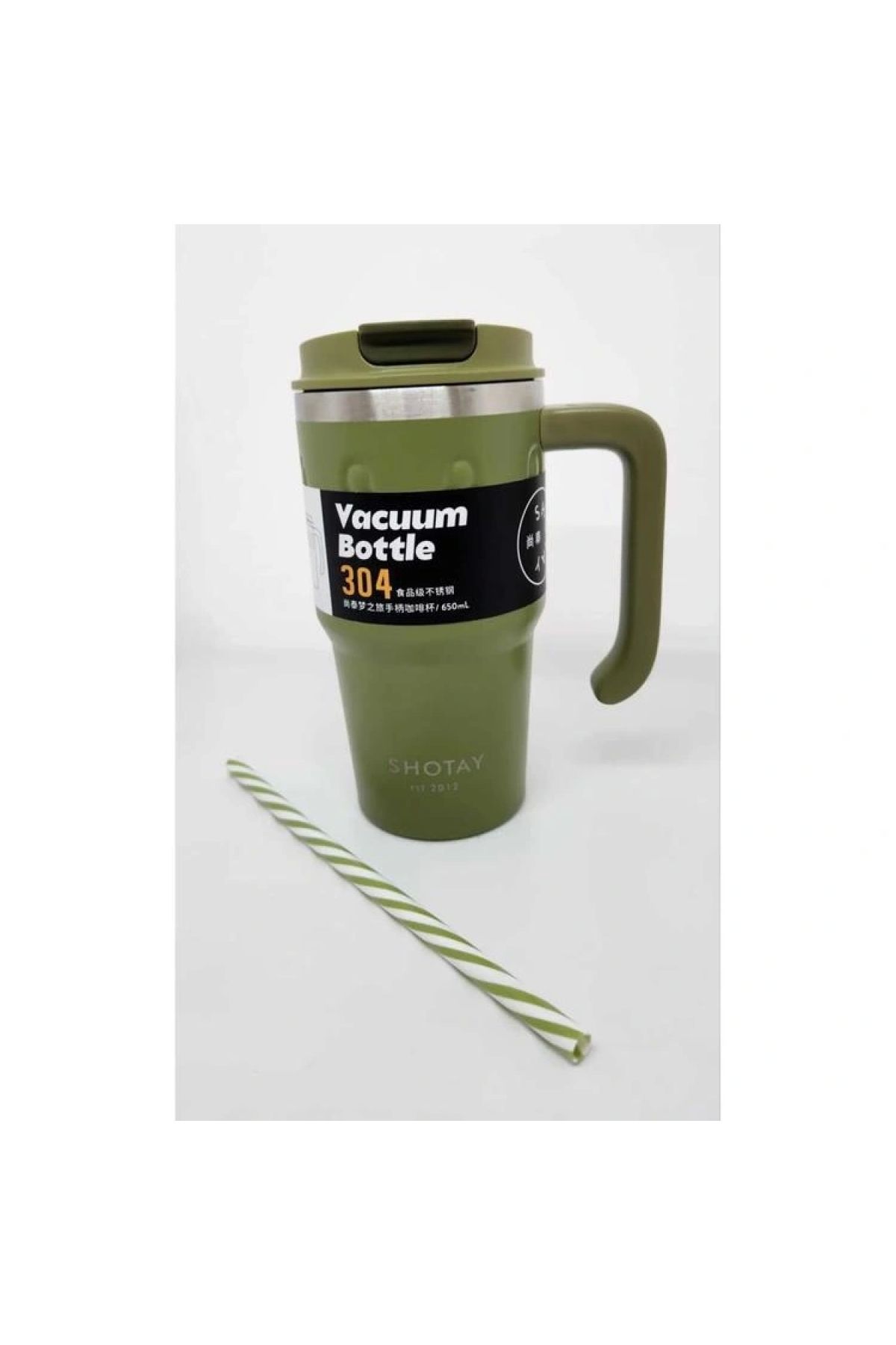 Shotay-Steel Mug 8169 - 650 Ml, for Use with Straw and Without Straw 6