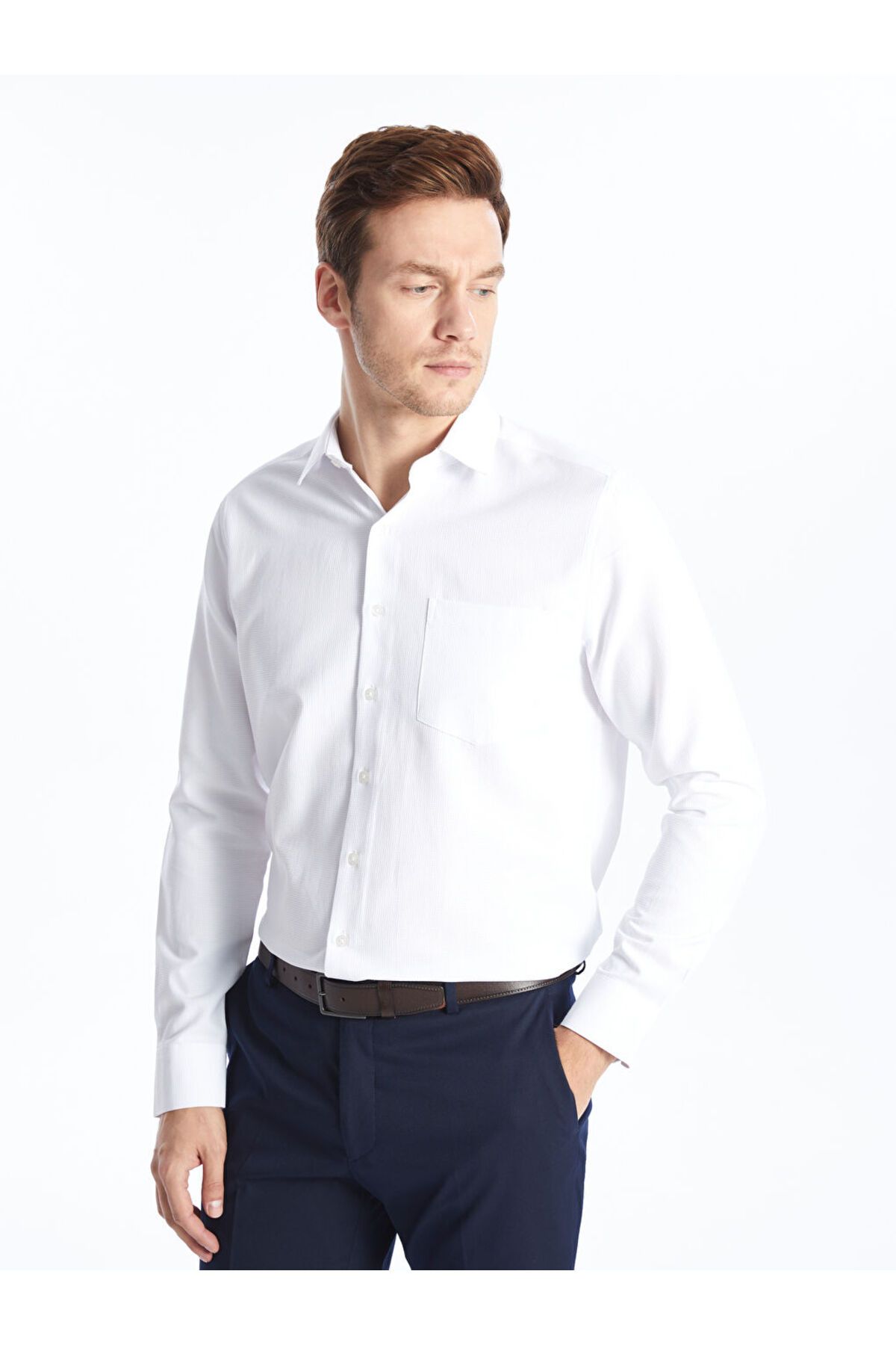 LC Waikiki Yeni Sezon Regular Fit Uzun Kollu Armurlu Erkek Gomlek - S40296Z8