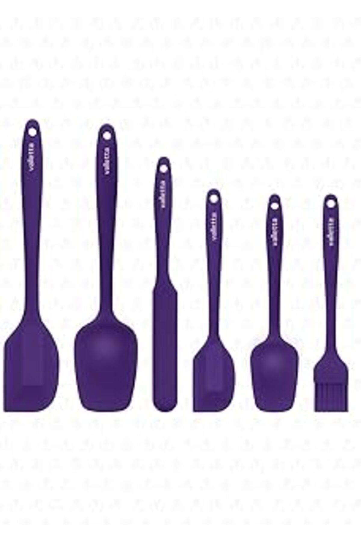 karadağsb Valletta Drongo Isıya Dayanıklı Yanmaz Yapışmaz Silikon Spatula Seti 6 Parça Mor