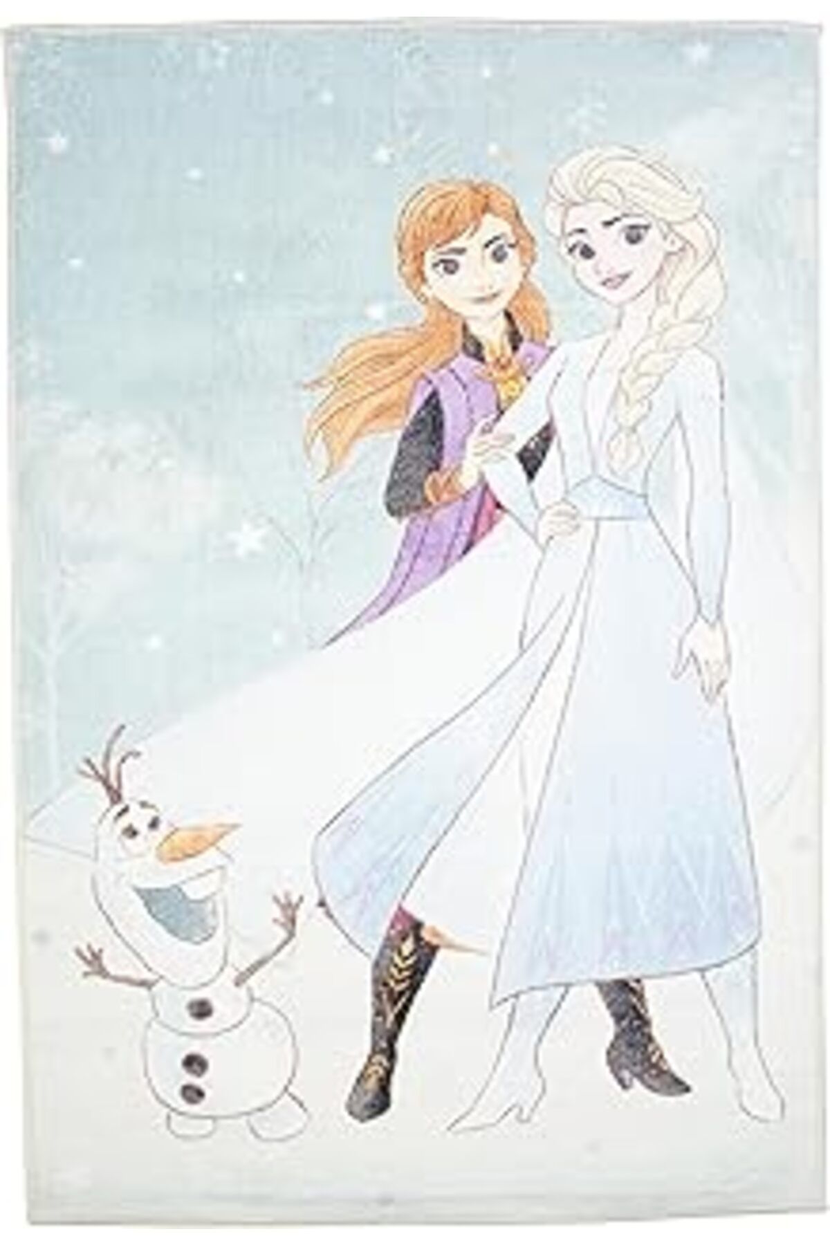 Mu Art Taç Frozen 2 Winter Lisanslı Karakter Baskılı%100 Polyester Halı, Çok Renkli, 80X120 Cm
