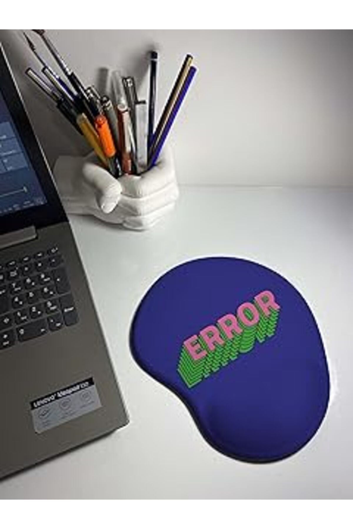 Mu Art Ahşap Rakkun Shop Error Baskılı Bilek Destekli Mouse Pad