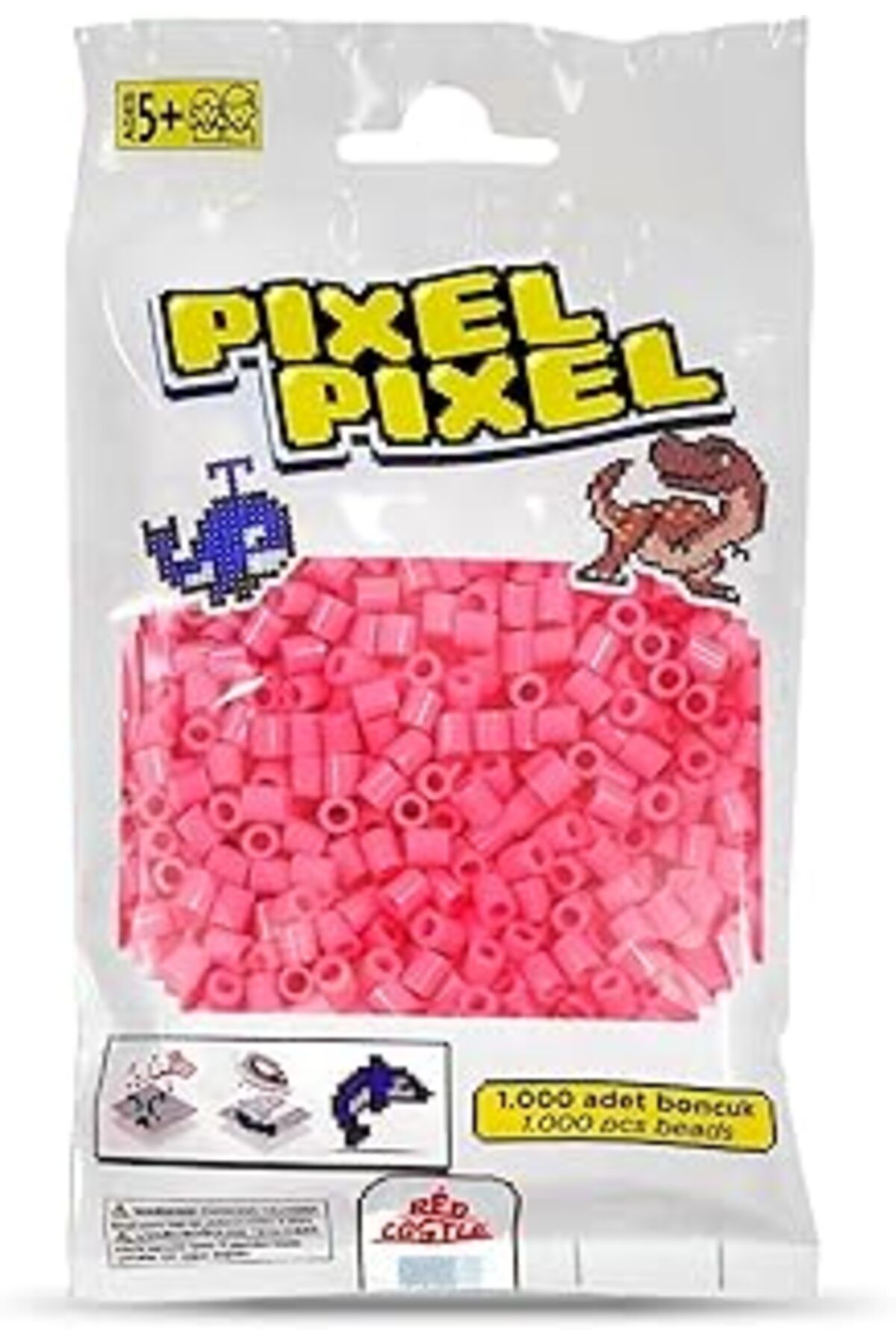 Mu Art Red Castle 1000'Lik Midi Boncuk Koyu Pembe-(Dark Pınk Actıvıty Beads-1000 Pcs)