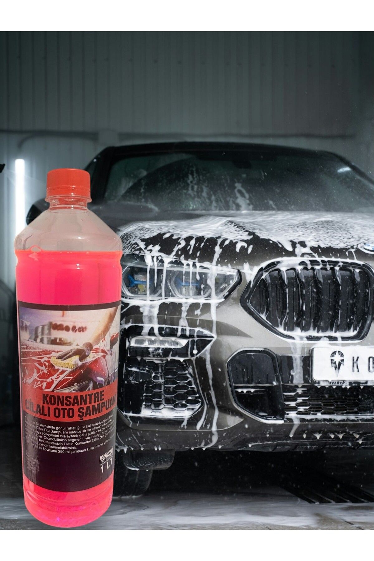 ANG TEMİZLİK Oto Köpüklü Cilalı Konsantre Araba Şampuanı 1 Litre